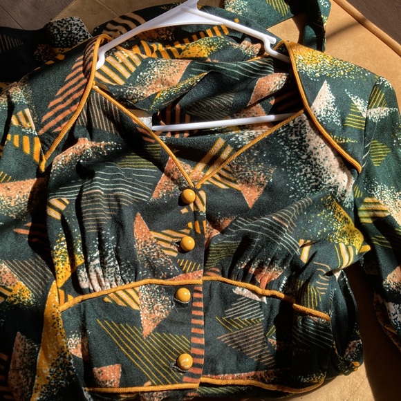 Vintage 1964-1974 abstract union made in USA Dress size small - Picture 7 of 11